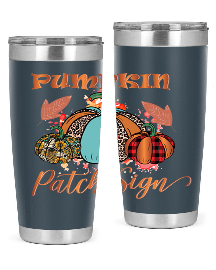 Pumpkin Patch Sign 530#- fall- Tumbler
