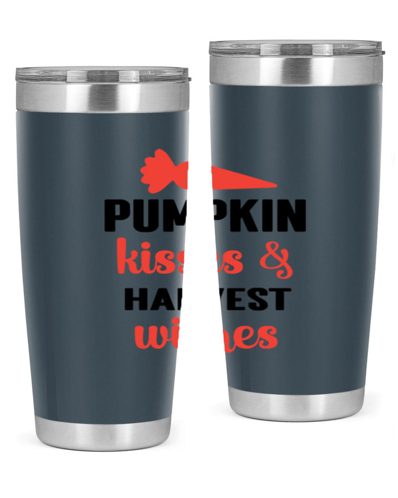 Pumpkin kisses harvest wishes 524#- fall- Tumbler