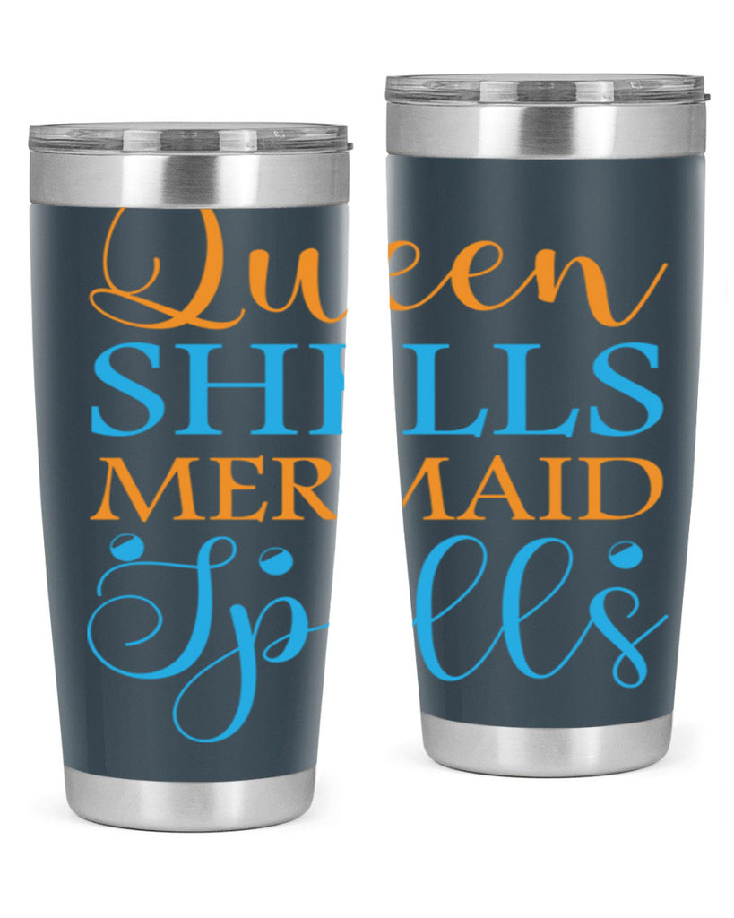 Queen Shells Mermaid Spells 546#- mermaid- Tumbler