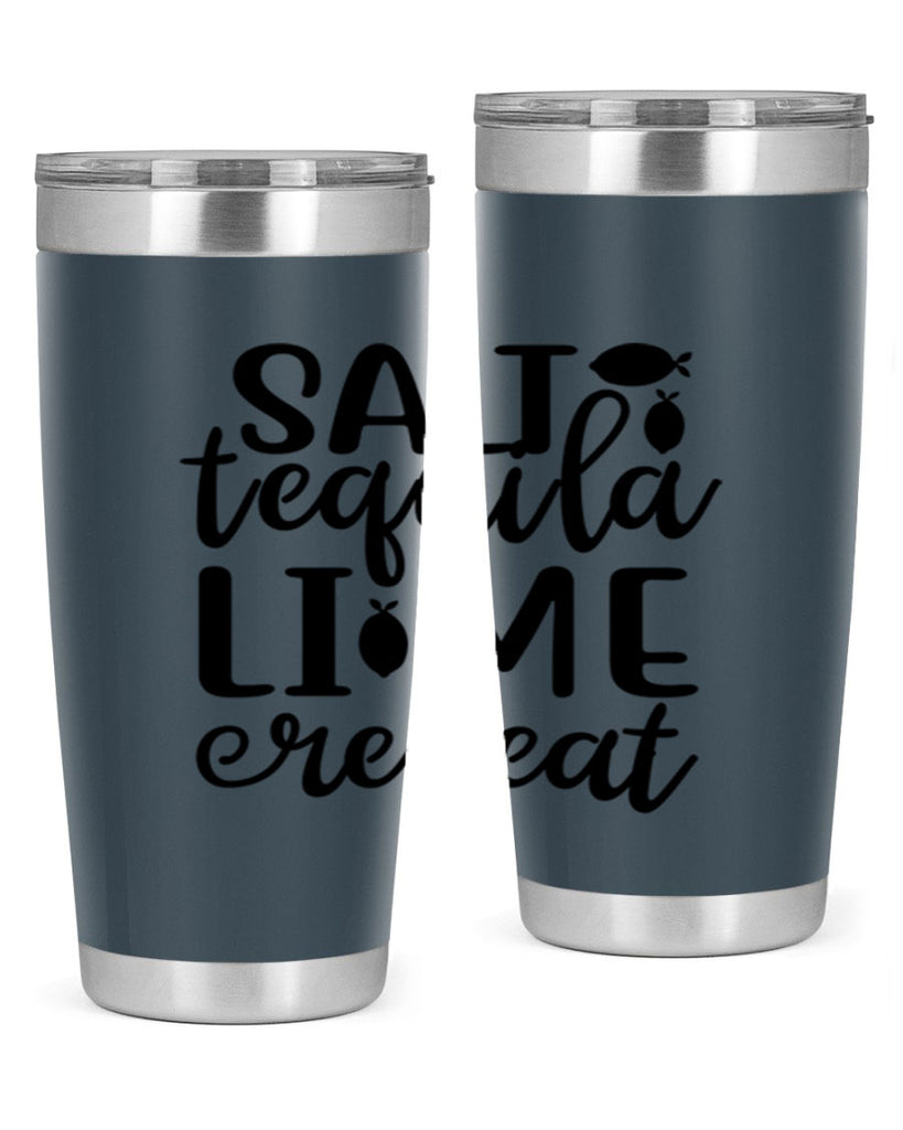 Salt tequila lime repeat 558#- mermaid- Tumbler