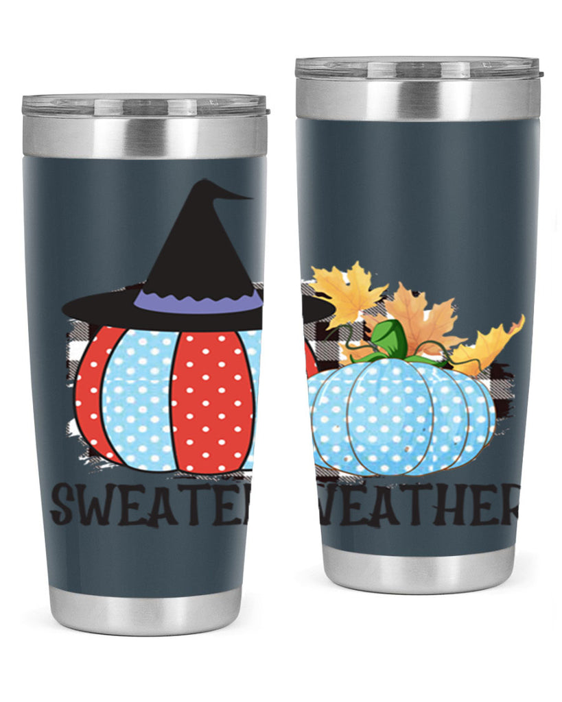 Sweater Weather Pumpkin Gnome 586#- fall- Tumbler