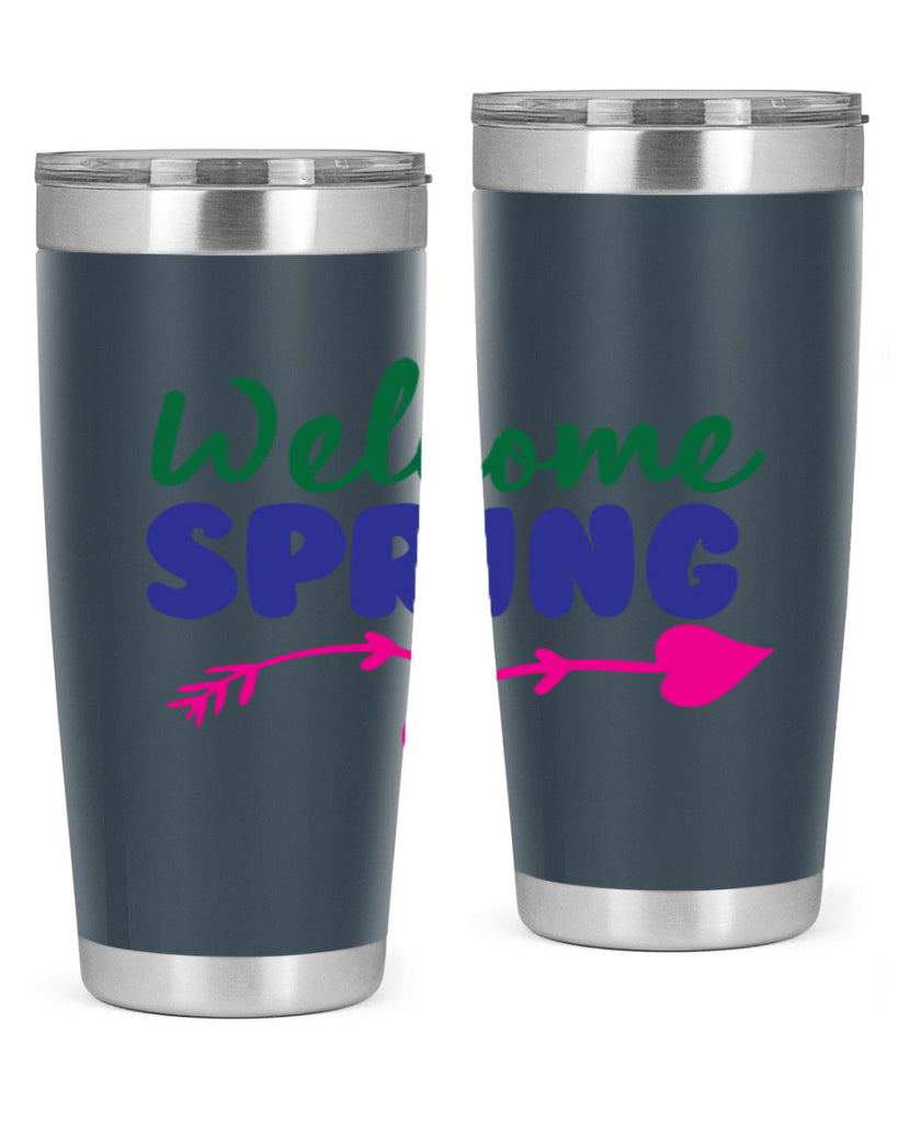 Welcome Spring 581#- spring- Tumbler
