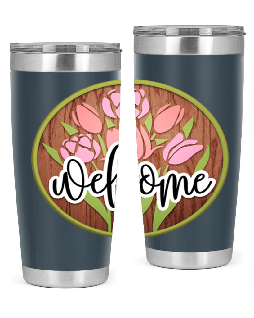 Welcome flowers bouquet Mockup570#- spring- Tumbler