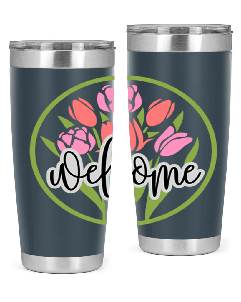 Welcome flowers bouquet571#- spring- Tumbler