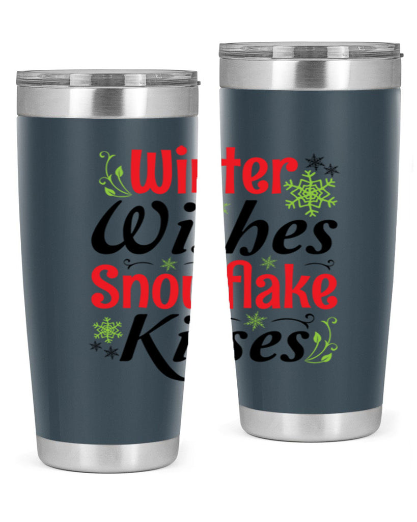 Winter Wishes Snowflake Kisses 568#- winter- Tumbler