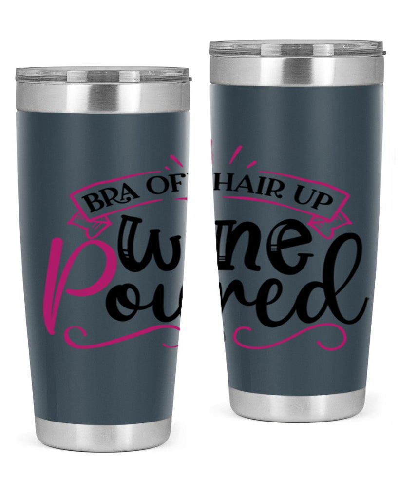 bra off hair up wine poured 206#- wine- Tumbler