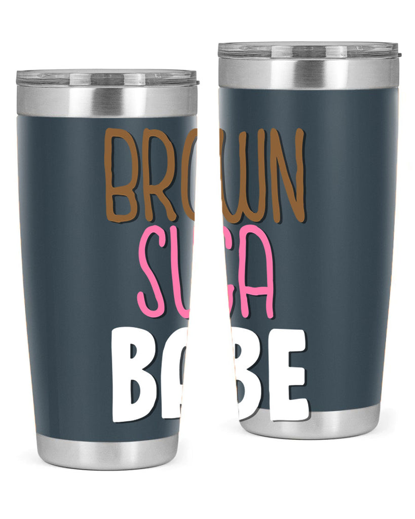 brown suga babe 190#- black words phrases- Cotton Tank
