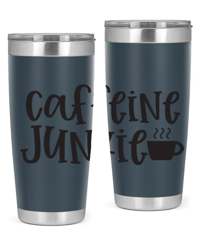 caffeine junkie 412#- mom- Tumbler