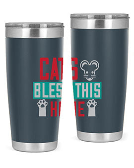 cats bless this home Style 36#- cat- Tumbler