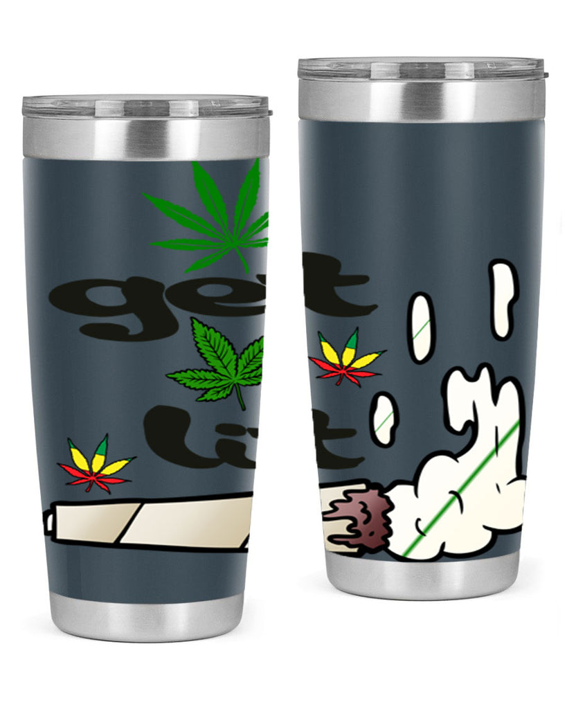 get lit 91#- marijuana- Tumbler