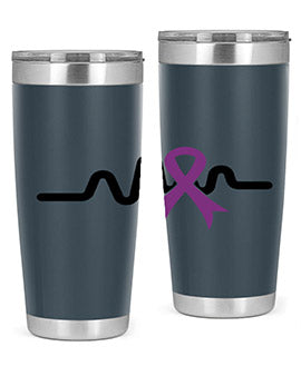 heartbeat with alzheimers cancer 155#- alzheimers- Tumbler