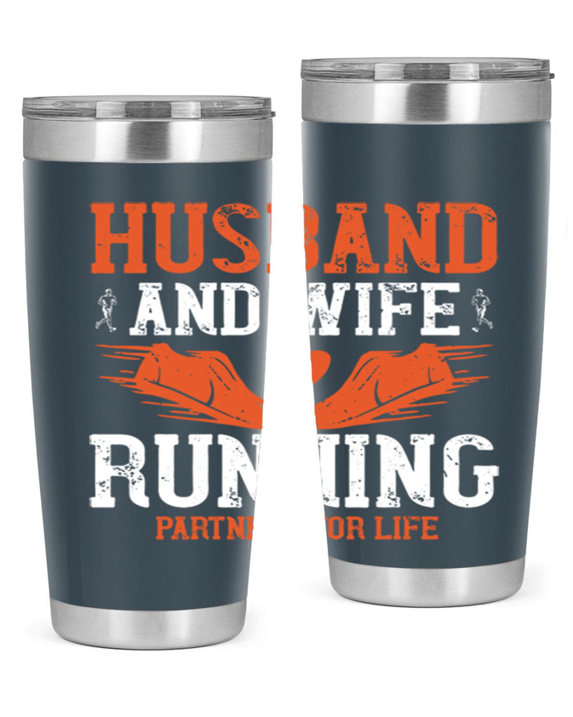 husband and wife running partners for life 41#- running- Tumbler