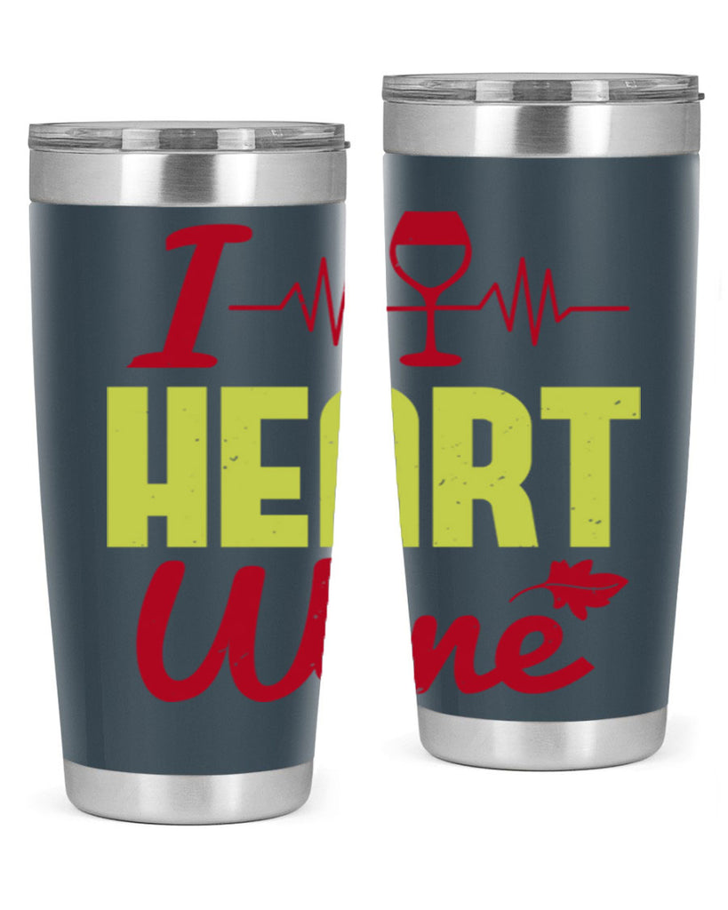 i heart wine 211#- wine- Tumbler