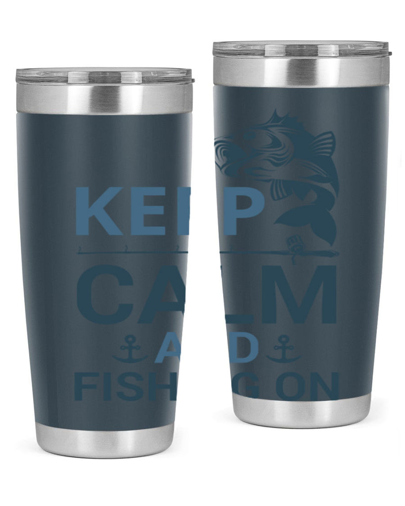 keep calm 65#- fishing- Tumbler