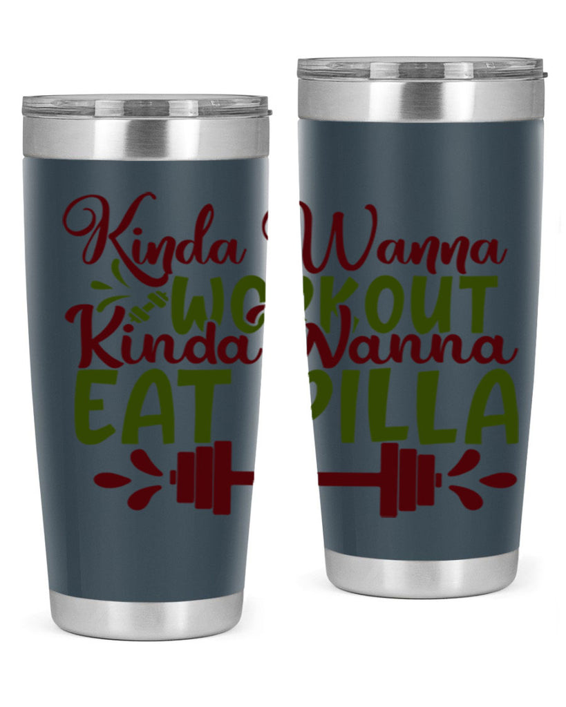 kinda wanna workout kinda wanna eat pilla 38#- gym- Tumbler