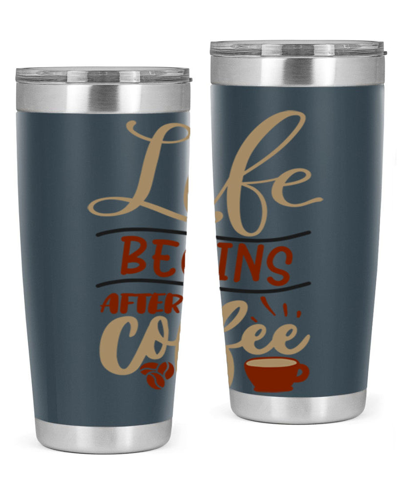 life begins after coffee 210#- coffee- Tumbler