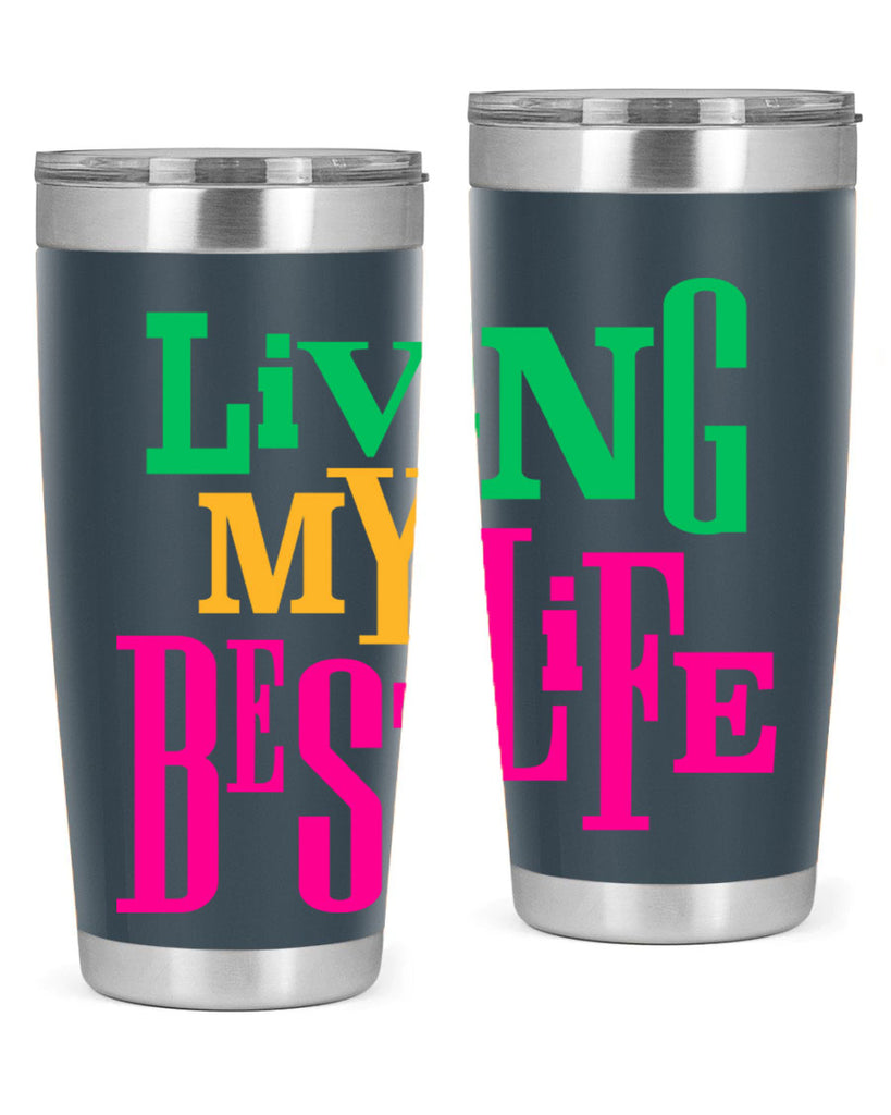 living my best life 96#- black words phrases- Cotton Tank