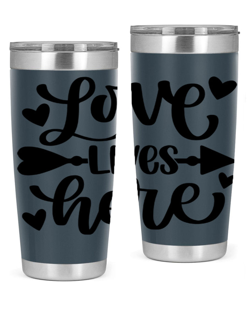 love lives here 7#- home- Tumbler