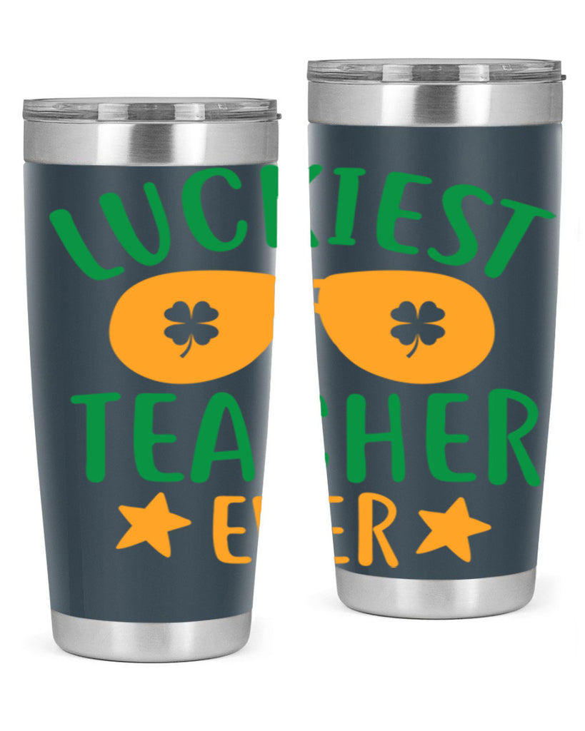 luckiest teacher ever 13#- mardi gras- Tumbler