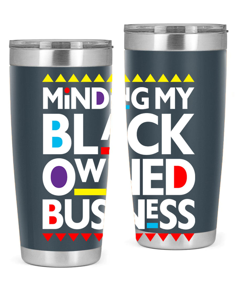 minding my black ownedbusiness 68#- black words phrases- Cotton Tank