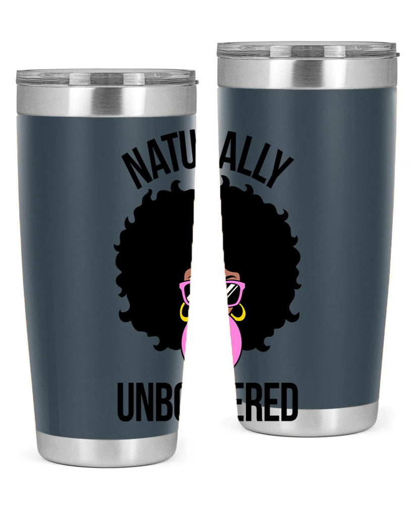 naturally unbothered afro woman 64#- black words phrases- Cotton Tank