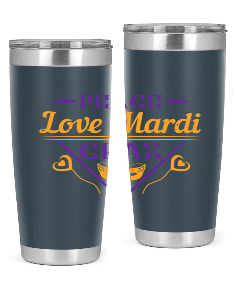 peace love mardi gras 39#- mardi gras- Tumbler