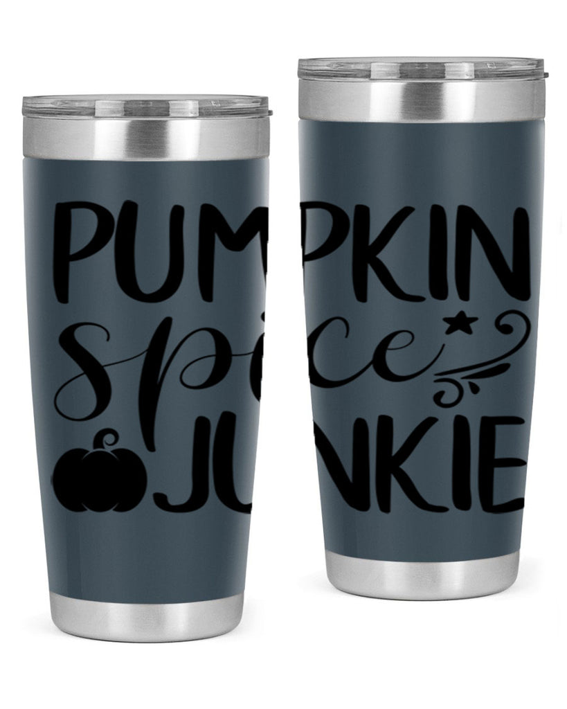 pumpkin spice junkie 548#- fall- Tumbler