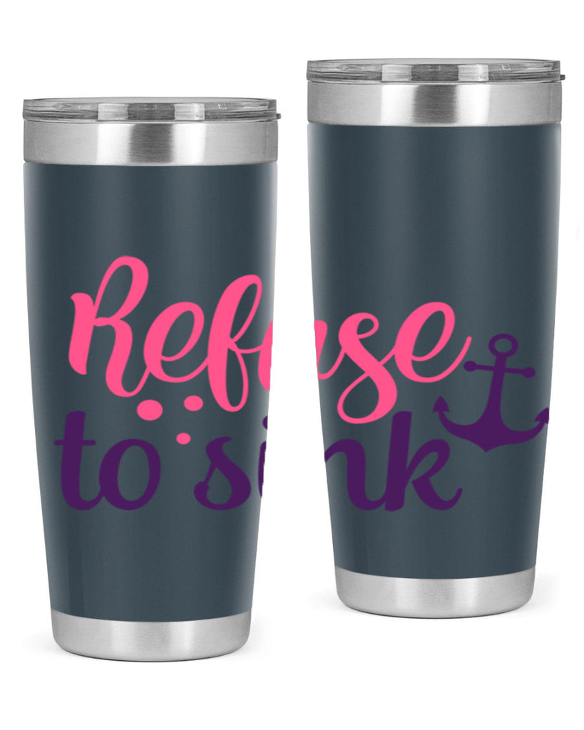 refuse to sink Style 4#- breast cancer- Tumbler