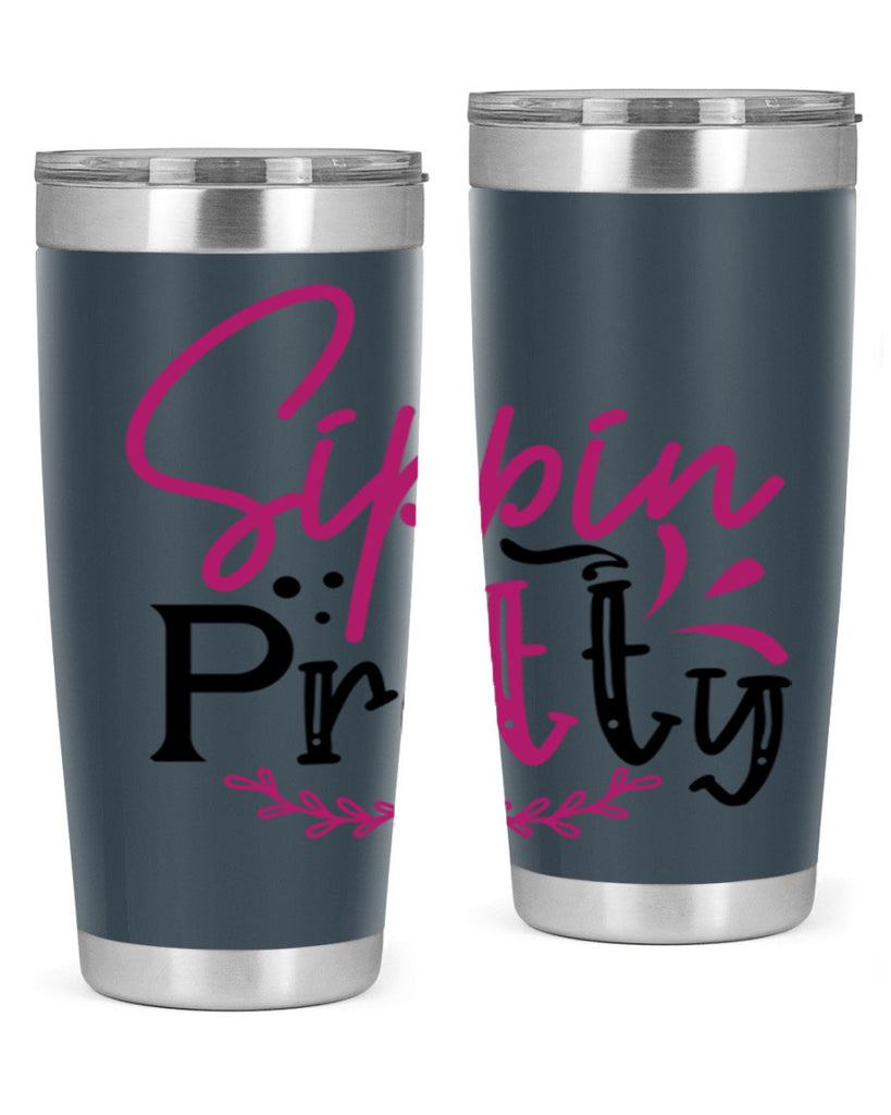 sippin pretty 161#- wine- Tumbler