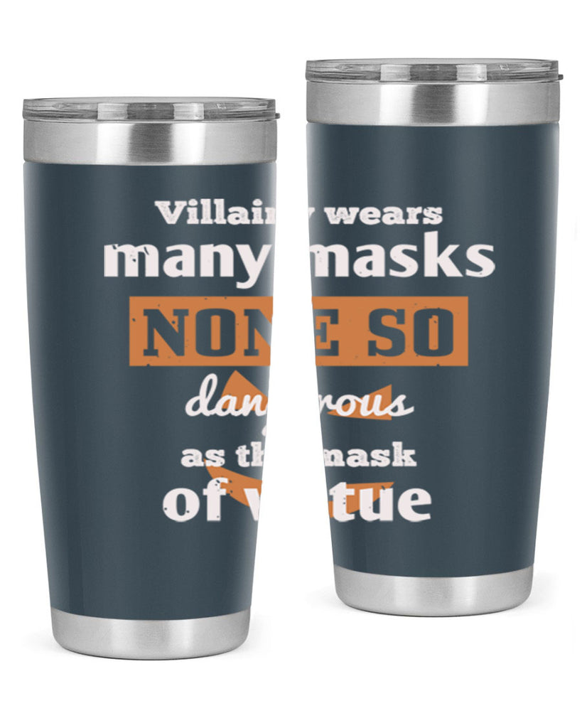 villainy wears many masks 124#- halloween- Tumbler