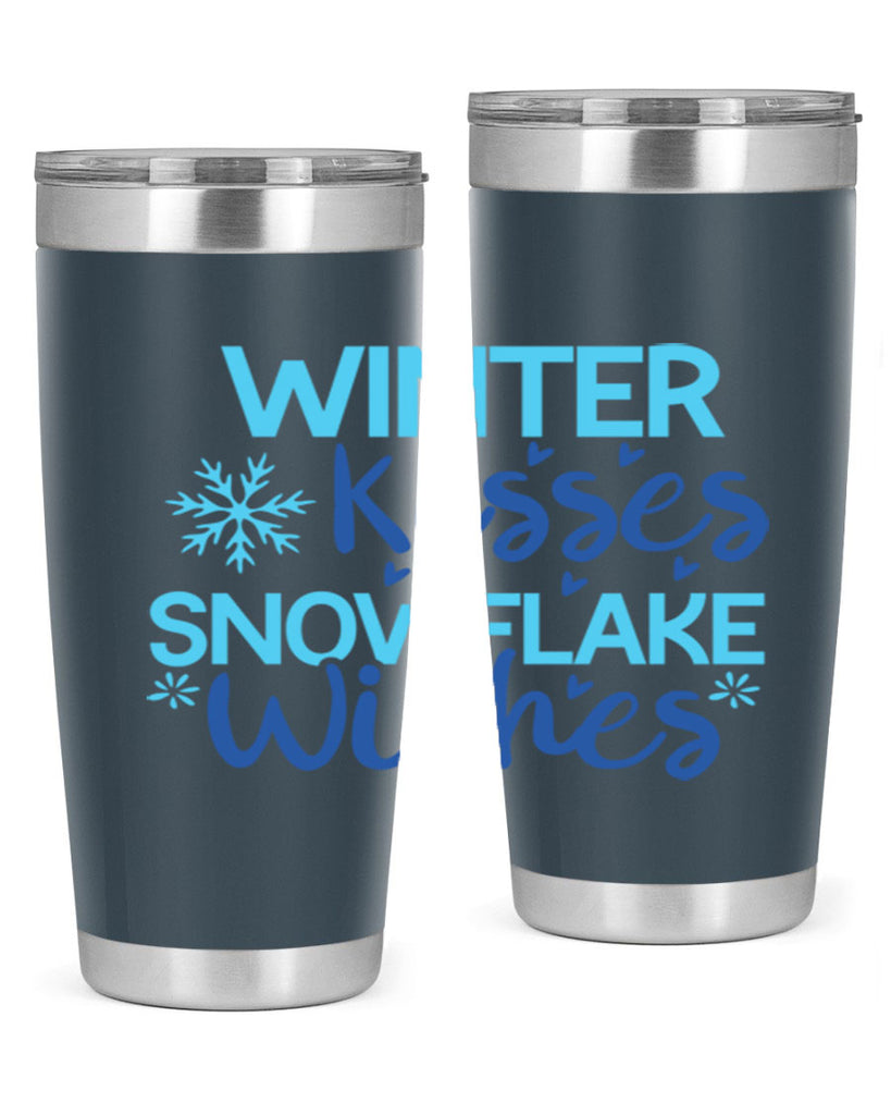 winter kisses snowflake wishes 519#- winter- Tumbler