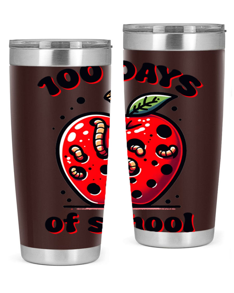 100 Days of School Apple 31#- 100 days of school- Tumbler