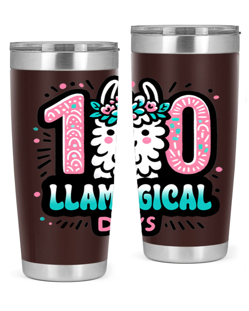 100 Llamagical Days Sublimation 35#- 100 days of school- Tumbler