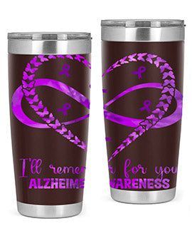 AlzheimerS Awareness Heart Infinity 14#- alzheimers- Tumbler