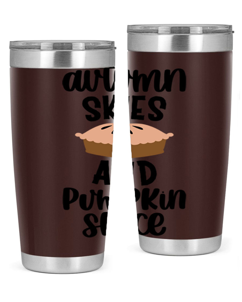 Autumn Skies And Pumpkin Spice 477#- fall- Tumbler
