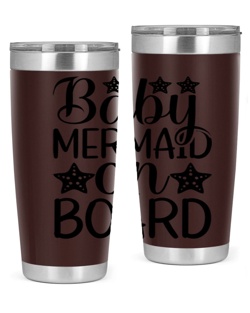 Baby Mermaid On Board 32#- mermaid- Tumbler