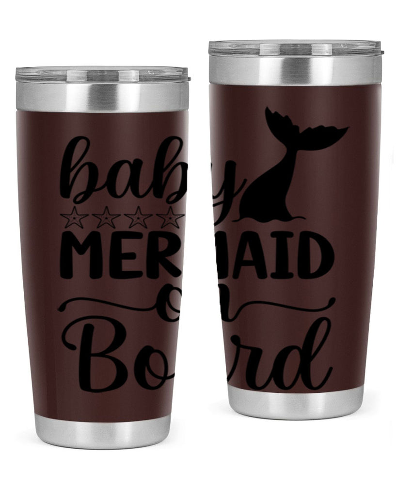 Baby mermaid on board 36#- mermaid- Tumbler