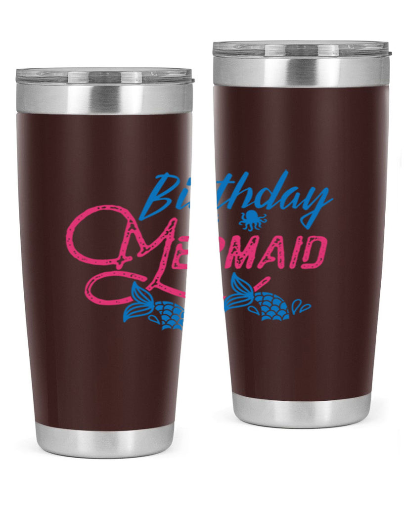 Birthday Mermaid 71#- mermaid- Tumbler