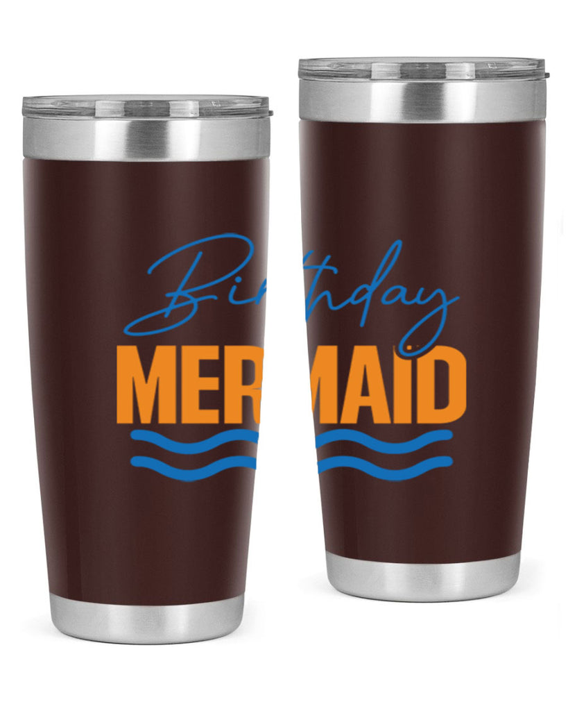Birthday Mermaid 73#- mermaid- Tumbler