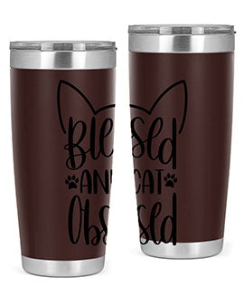 Blessed And Cat Obsessed Style 79#- cat- Tumbler