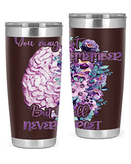 Brain Floral AlzheimerS Awareness 128#- alzheimers- Tumbler