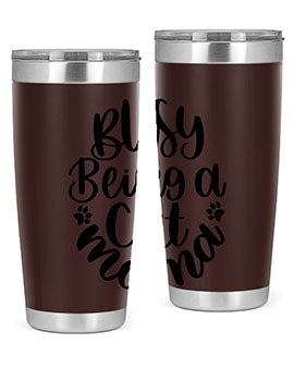 Busy Being A Cat Mama Style 80#- cat- Tumbler