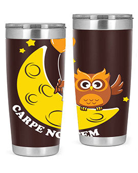 Carpe Noctem Moon Stars Owl A TurtleRabbit 1#- owl- Tumblers