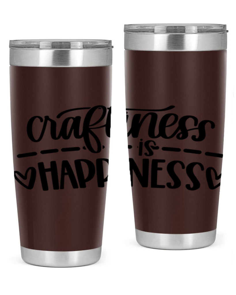 Craftiness Is Happiness 35#- crafting- Tumbler