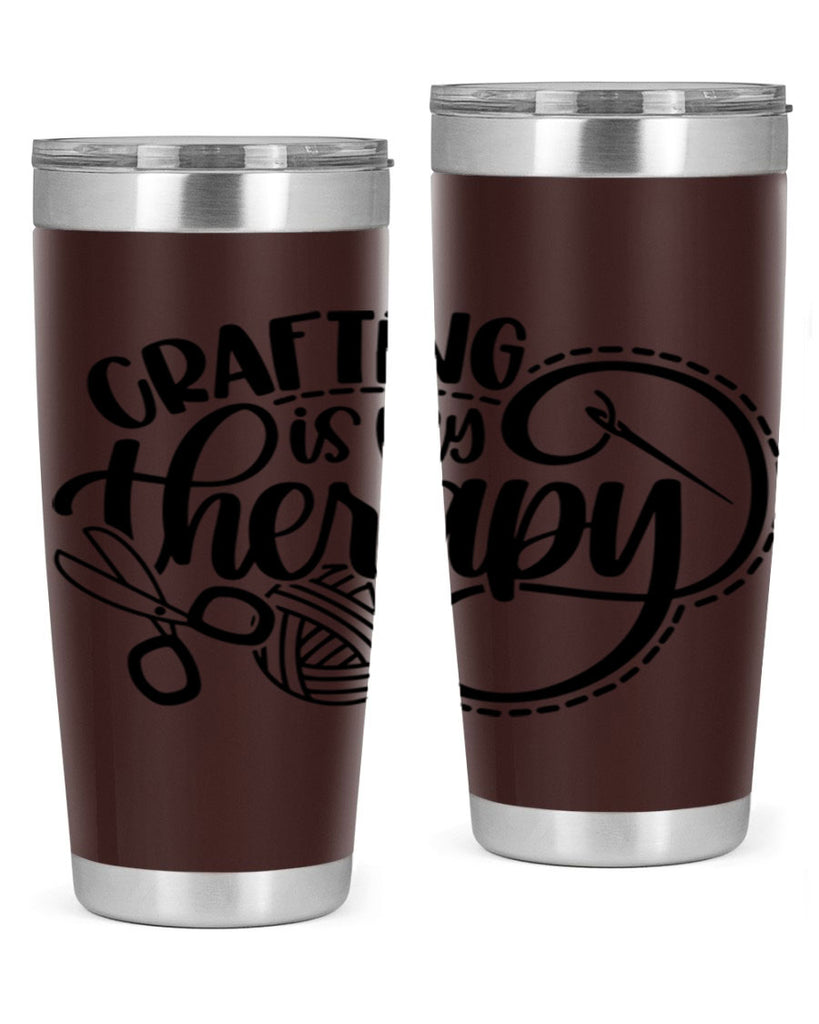 Crafting Is My Therapy 34#- crafting- Tumbler