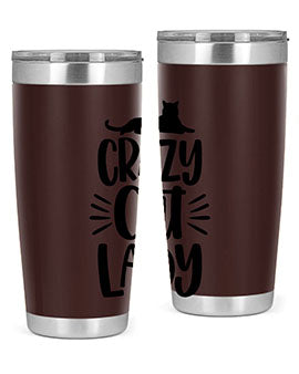 Crazy Cat Lady Style 92#- cat- Tumbler