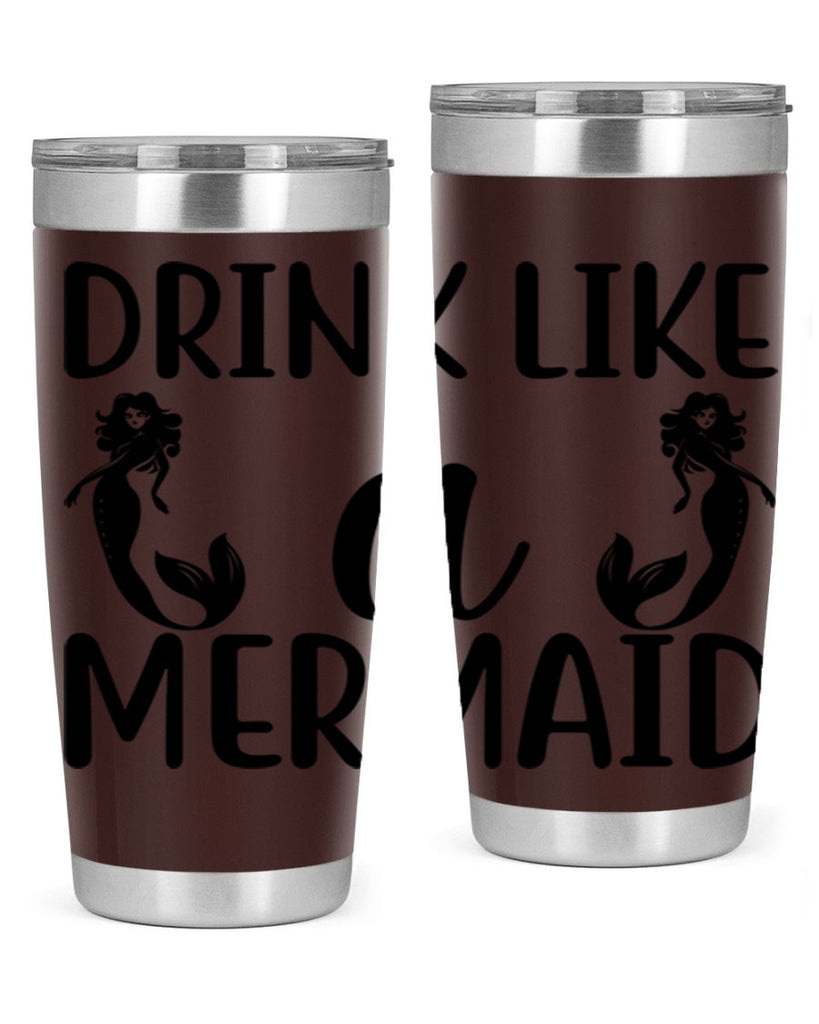 Drink like a mermaid 148#- mermaid- Tumbler