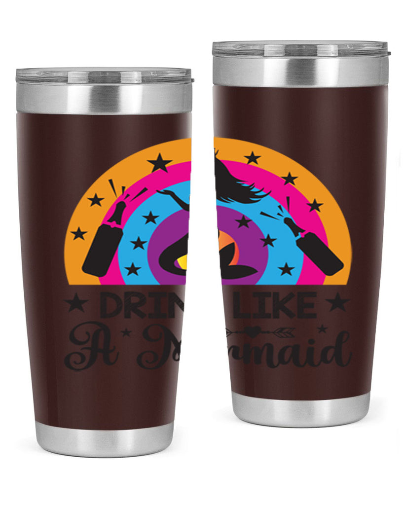 Drink like a mermaid 150#- mermaid- Tumbler