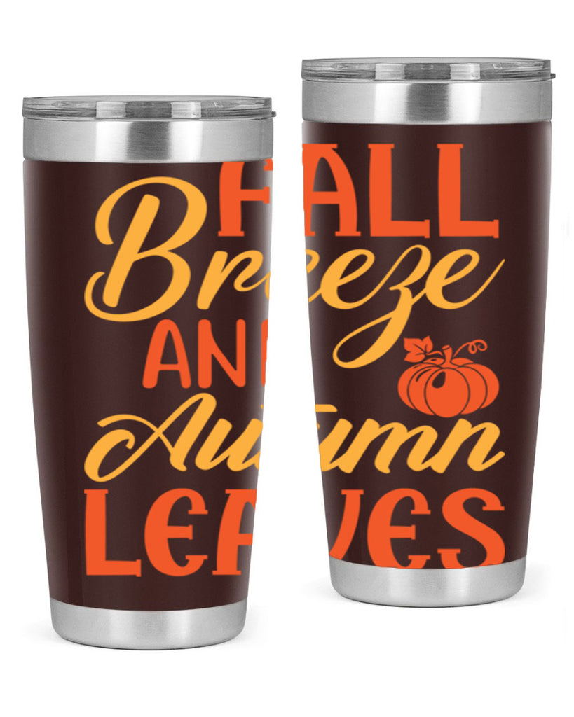 Fall Breeze and Autumn Leaves 92#- fall- Tumbler