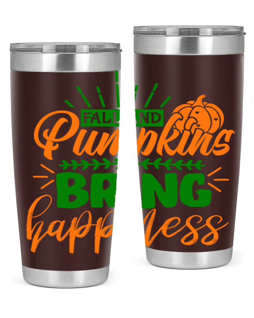 Fall and Pumpkins Bring Happiness 85#- fall- Tumbler